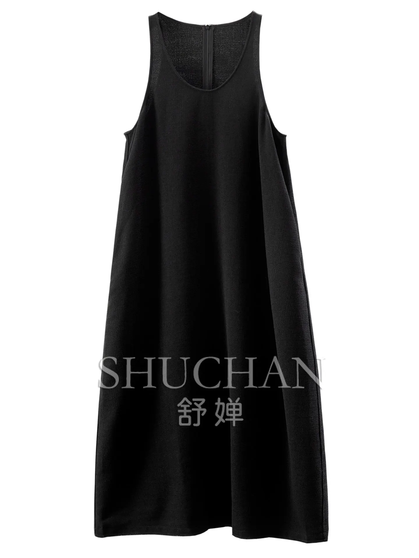 

Fashion Summer Dresses Elegant Standing Cut Acetate Egg Collar Vest Dress Women 31W8 long dresses for women