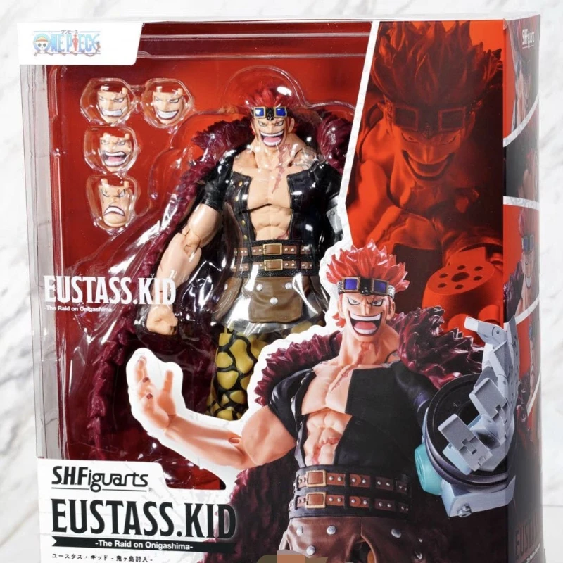 

Bandai Original Box One Piece =SHF One Piece Eustace Kidd Trying Toys Desktop Ornaments Collection Gifts
