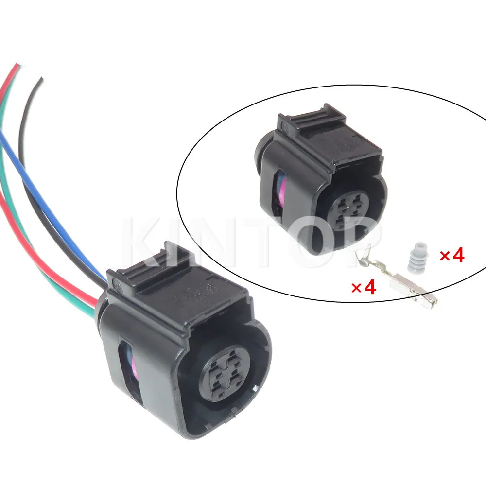 1 Set 4 Pins 1.5 Series Auto Brake Light Generator Cable Harness Plug AC Assembly For VW Audi 4H0973712 1563483 1563486