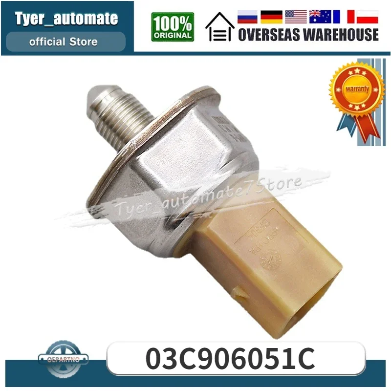03c906051c sensor de pressão do trilho combustível para 2017 audi q5 a4 a4 quattro s4 s5 a6 quattro a7 quattro q7 sq5 volkswagen touareg