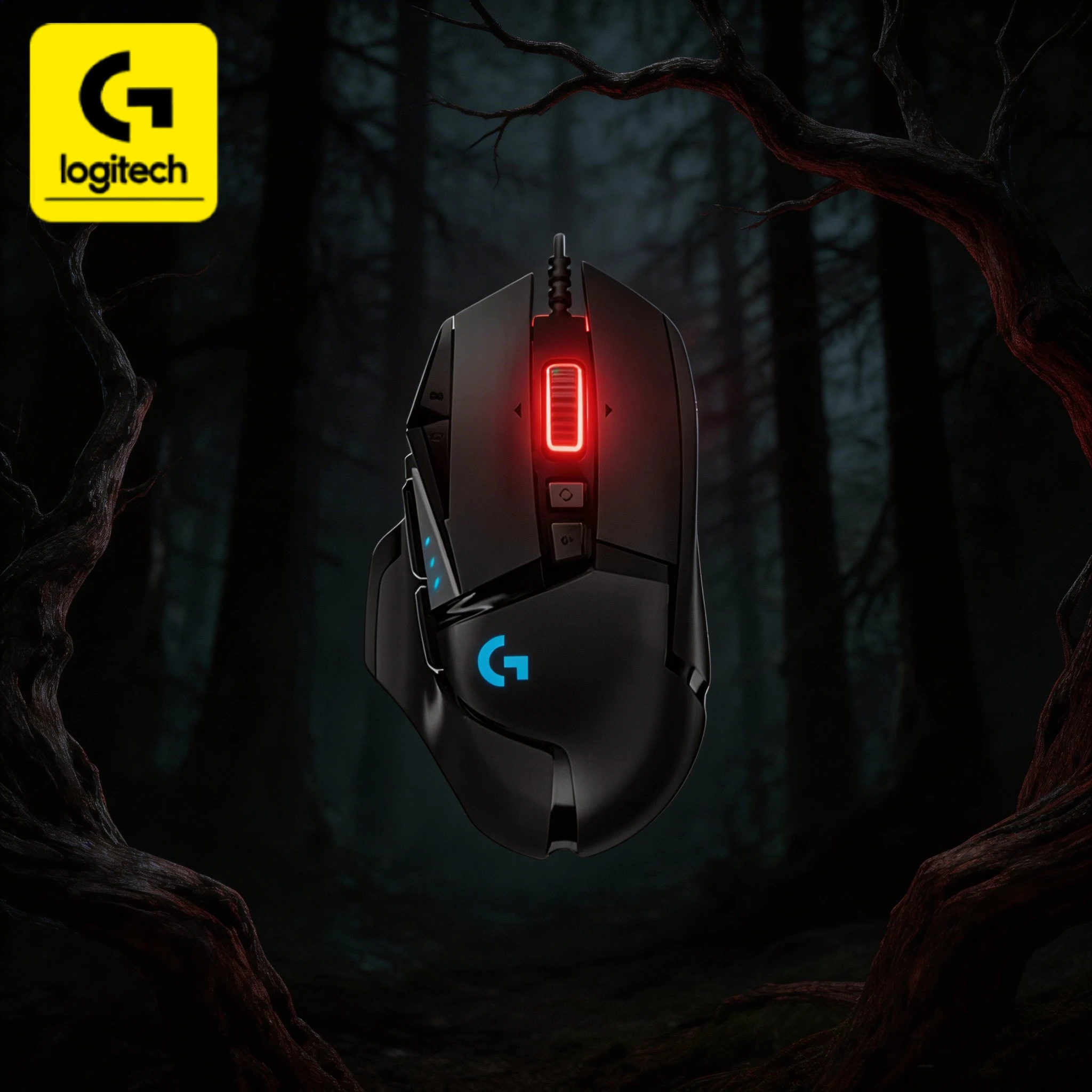 

Logitech G502 Wired Gaming Mouse, adjustable weight system, RGB intelligent lighting effect