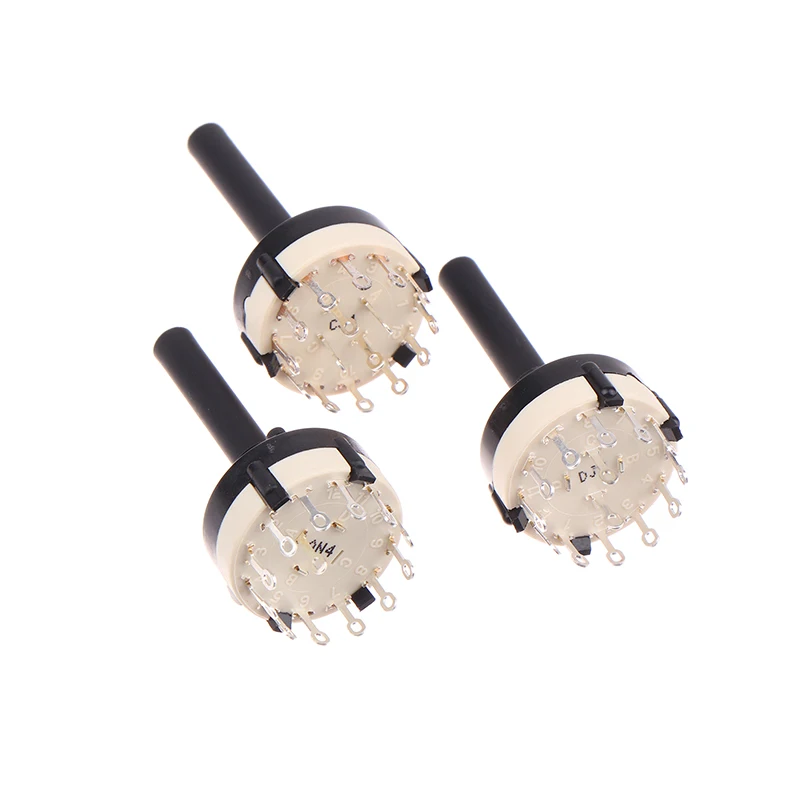 High-quality SR26 Band Rotary Channel Selector Switch 1/2/3/4 Pole 12/6/4/3 Position Soldering Pins