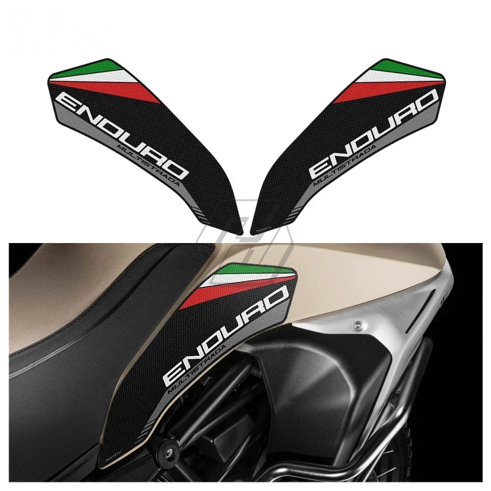 For Ducati Multistrada Enduro 1200 1260 V2 V2S Sticker Motorcycle Anti-slip Side Tank Pad Protection Knee Grip Mat