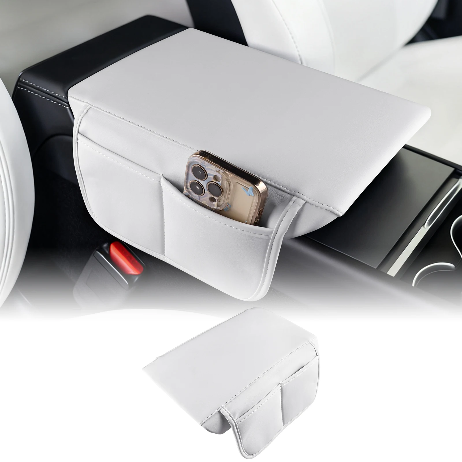 

Для Tesla Model 3 Highland 2024 Model Y 2025, подлокотник из кожи Juniper, защитный чехол из ABS-пластика, крышка подлокотника, Model3 2017 2018 2019 2020 2021 2022 2023 ModelY