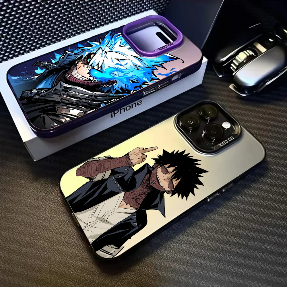 

My Hero A-Academia D-Dabi Art Phone Case For iPhone 16 15 14 13 12 11 Pro Max Black Purple Matte Laser Metallic Aurora Funda