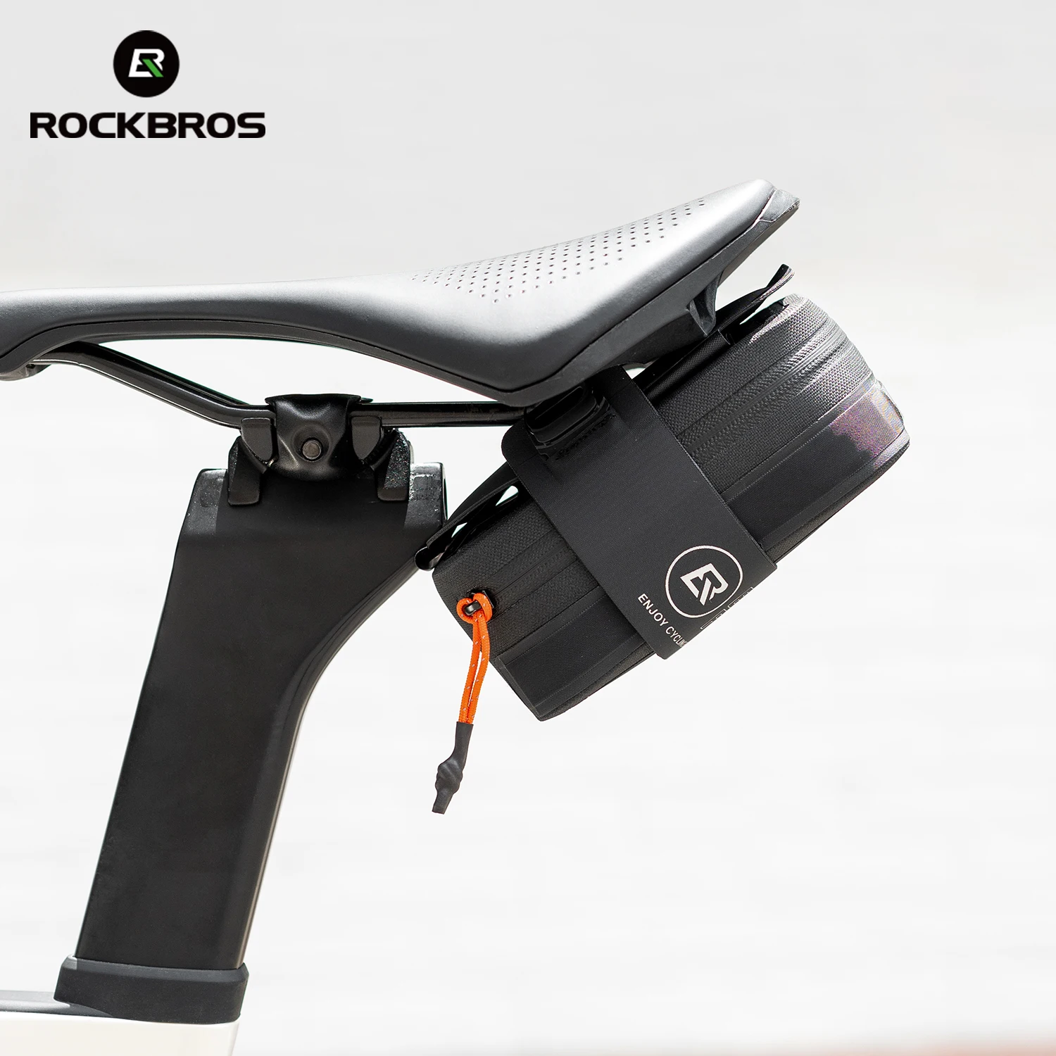 Image of ROCKBROS Fahrradsatteltasche Leichte Tragbare Mini-Tasche Wasserdichte 3D-Unterstützte Flaschentasche Aufbewahrungsbeutel Fahrradzubehör