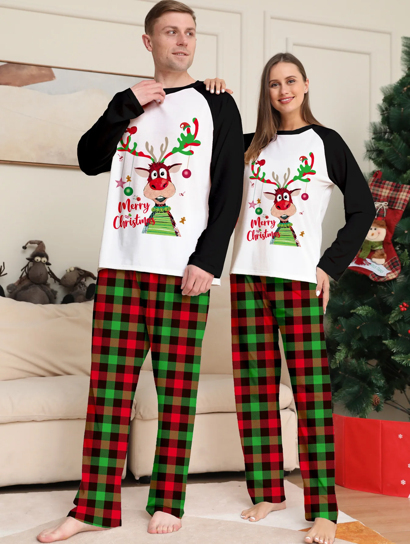 Christmas Pajama Set Family Matching Adult Kids Nightwear Santa Claus Mother And Daughter Father Son Sleepwear Xmas Home Clothes