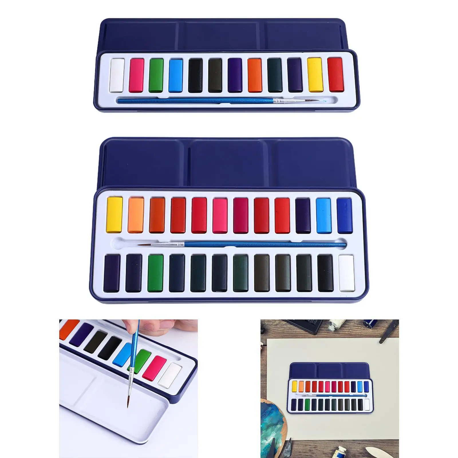 Washable Water Colors Bright Color Sketching Shading Layering with Brush Art Supply for Park Countryside Beach Travel Indoors