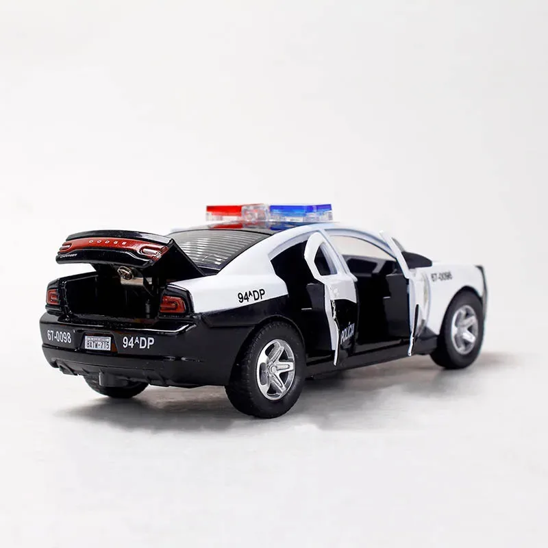 Alloy Diecasts Simulation Model Toy Cars Pull Back Light And Sound Collection Metal Vehicles Ornament For Kids Gifts