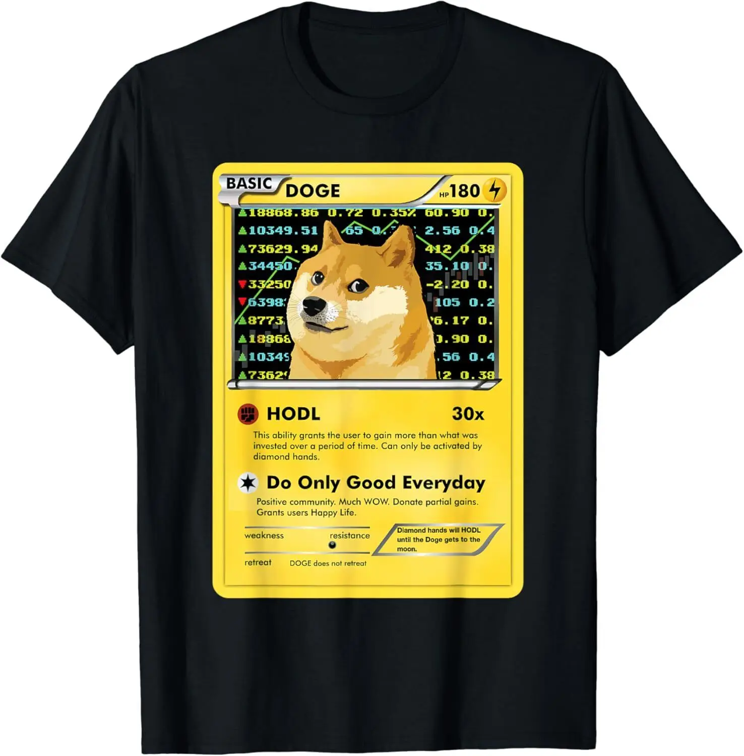 Funny Dogecoin T-Shirt Doge HODL Card Crypto Meme Men Gift Unisex T-Shirt