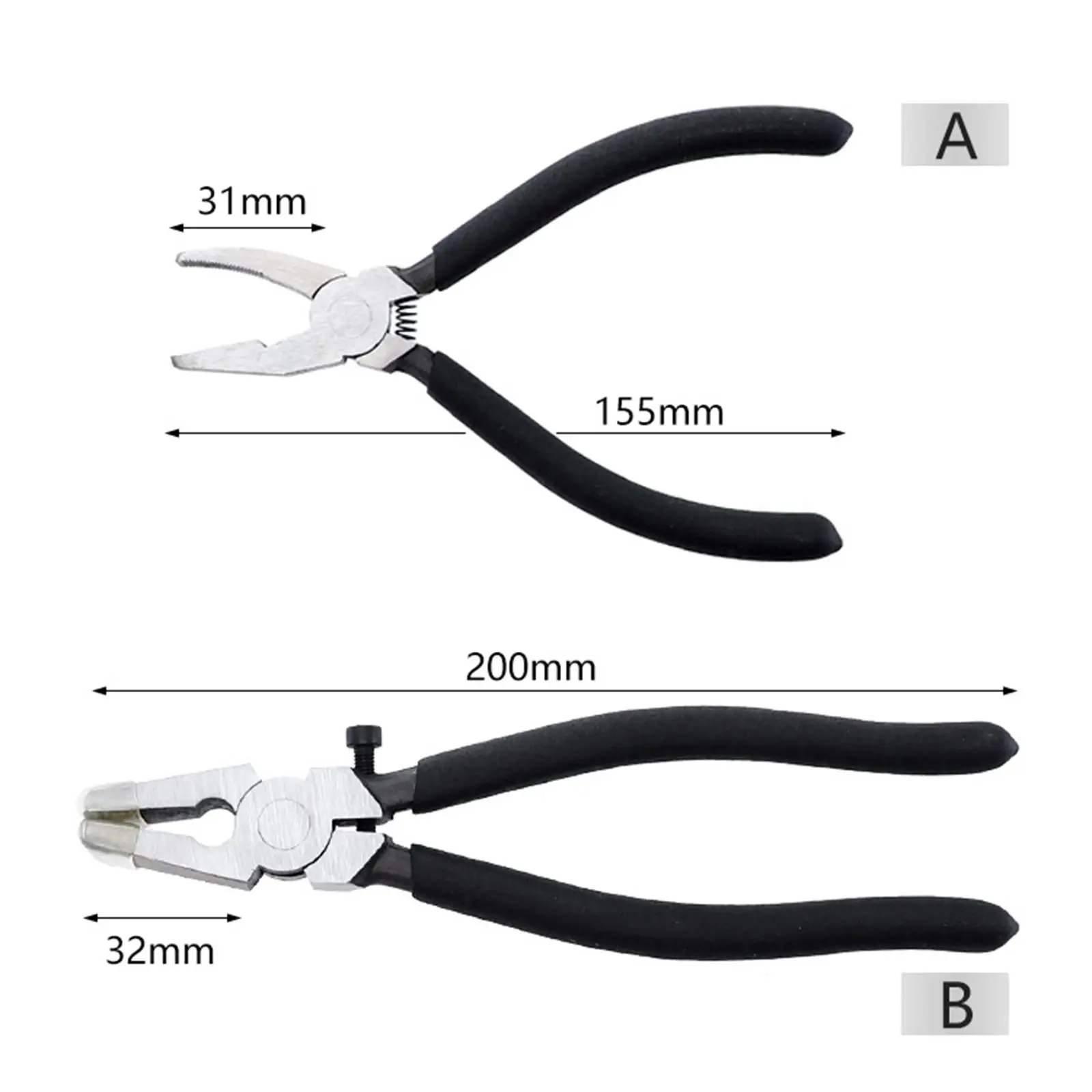 Glass Cutter Tool Glass Breaking Pliers High Carbon Steel Adjustable Trimming
