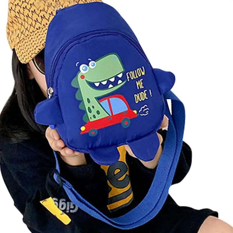 Toddler Sling Backpack Cartoon Dinosaur Shoulder Chest Bag Unisex Travel One Shoulder Backpack For Kids Boys And Girls