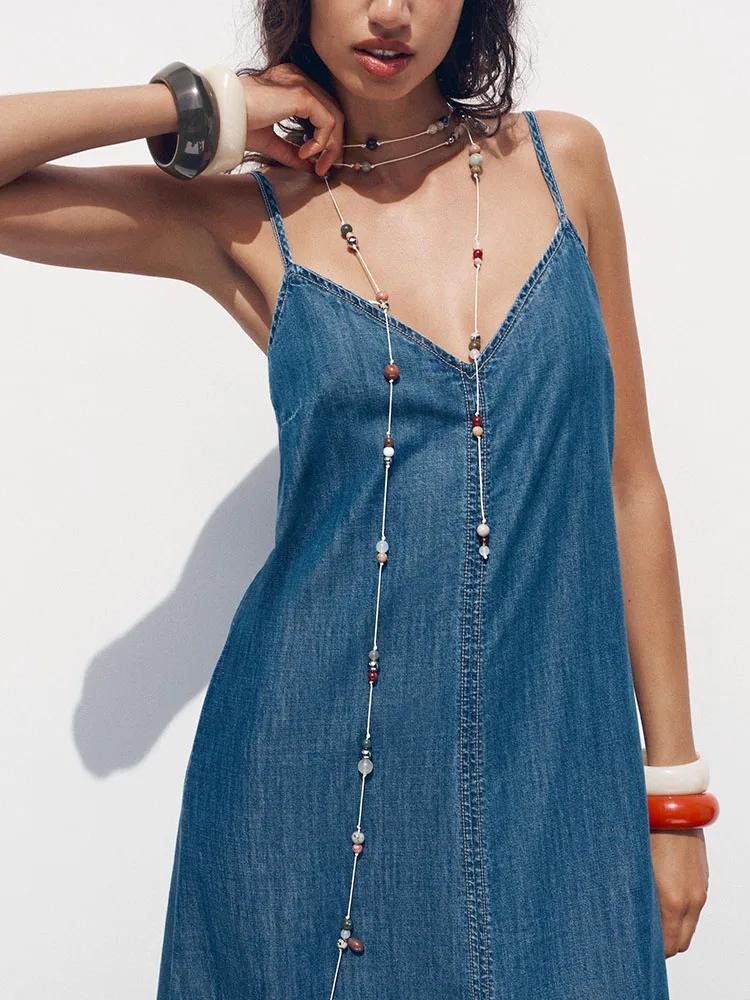 Sexy Bal Svel Denim ter Midi Dr femmes nouvel été Faion ow off votre Ba longue robe de soirée couleur Pure