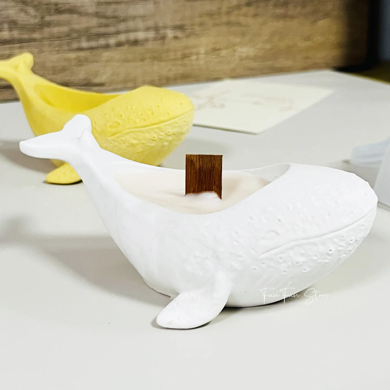 3D การ์ตูนปลาวาฬดอกไม้หม้อแม่พิมพ์ซิลิโคน DIY Handmade Whale แท่งเครื่องประดับ Candy กล่องเก็บเดสก์ท็อปตกแต่ง