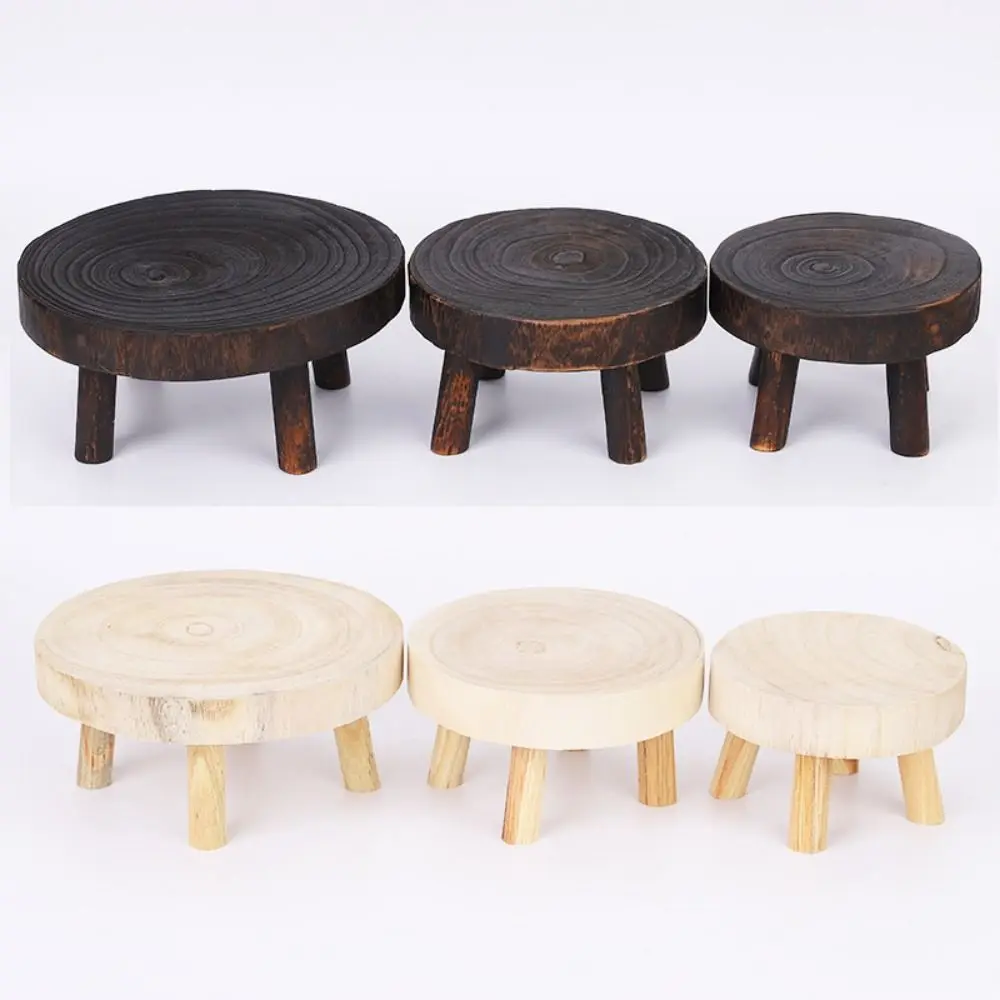Patio New Garden Flower Succulent Display Wooden Stool Flower Pot Holder Flower Pot Base Plant Stand Shelf