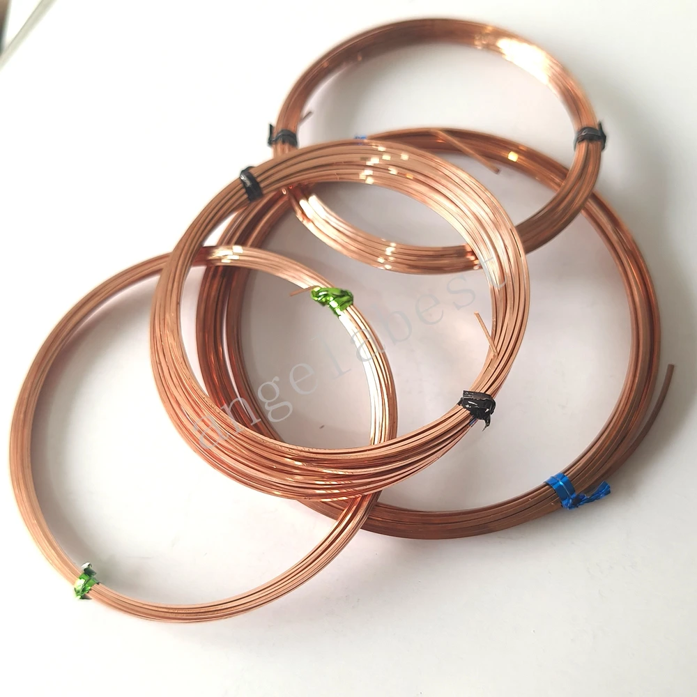 6M/roll Square Copper Wire soft hard 0.6mm 0.8mm 1mm Copper Beading Wire for DIY Jewelry Rings