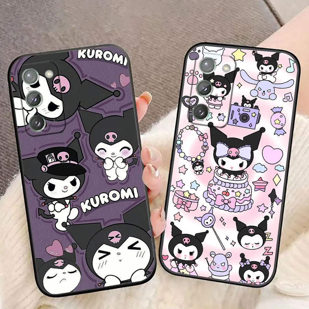 Cartoon Kawaii K-Kuromi Phone Case For Samsung Galaxy A02S A03S A04E A05S A10E A10S A50 A70 M23 M53 NOTE 10 20 Case Funda Shell