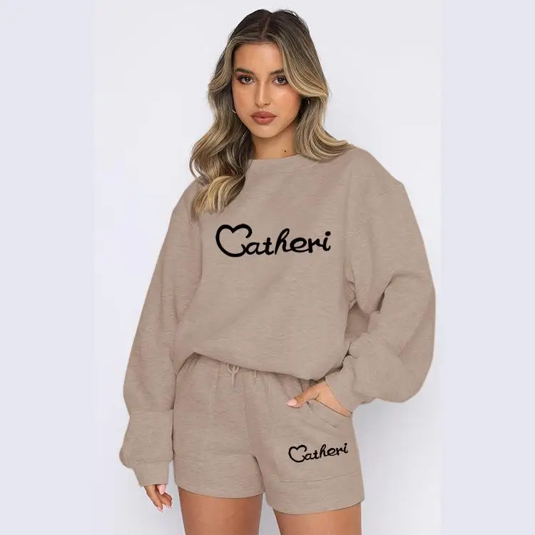 Faionable إلكتروني طباعة البلوز السراويل مجموعة الملابس النسائية خريف 2024 وصول جديد سراويل تقليدية مريحة المواد البلاستيكية #4