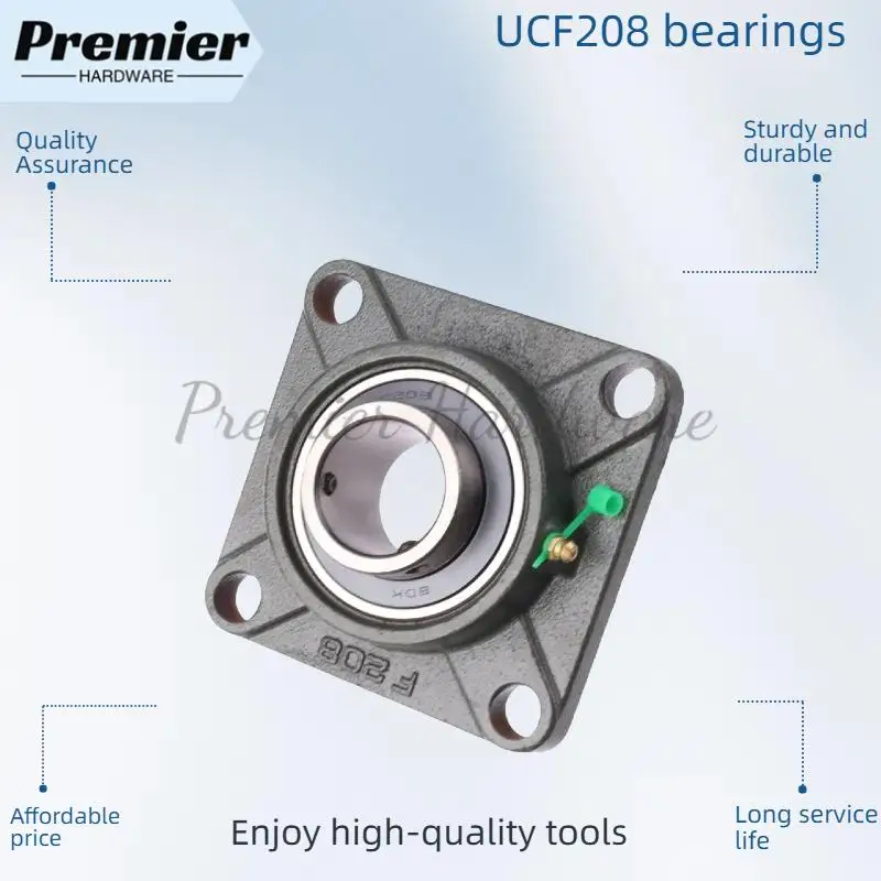 

UCF208 flange seat bearing 40mm aperture cast iron bearing unit fixing screw lock