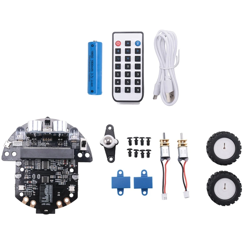 

Robot Programmable Robotic Kit Based On BBC Microbit V2 And V1 For STEM Coding Education With Chargeable Battery