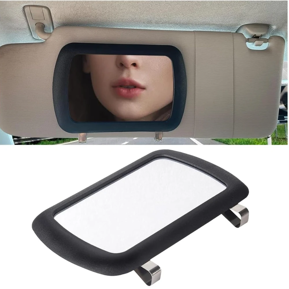 

Car Sun Visor Vanity Mirror Universal HD Travel Makeup Mirror Clip-on Sun-Shading Cosmetic Deluxe Car Travel Interior