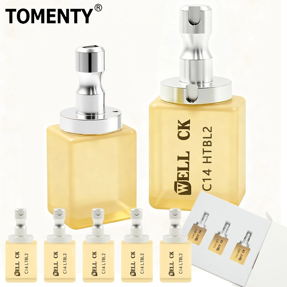 

10Pcs TOMENTY Dental Lithium Disilicate C14 Sirona Glass Ceramics Block Chairside Restoration Aesthetics Dental Lab Materials