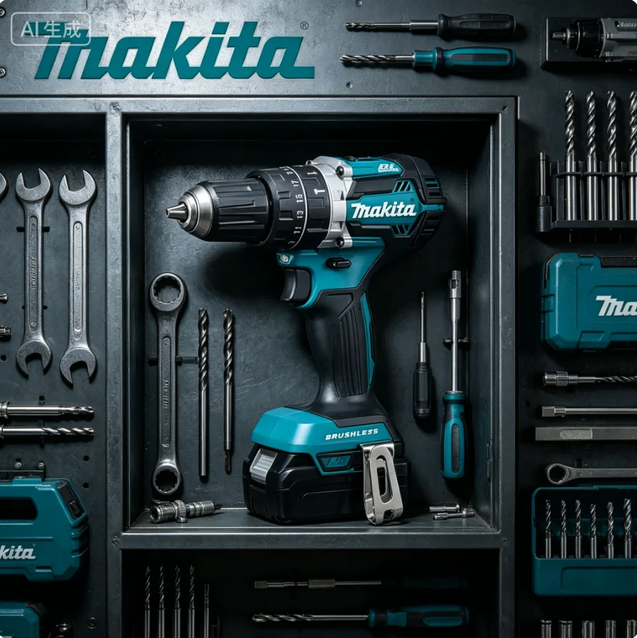 

6.0AhMakita Battery DHP487 18V Brushless Cordless Impact Drill Motor Compact Hammer Driver Rechargeable Screwdriver Power Tool