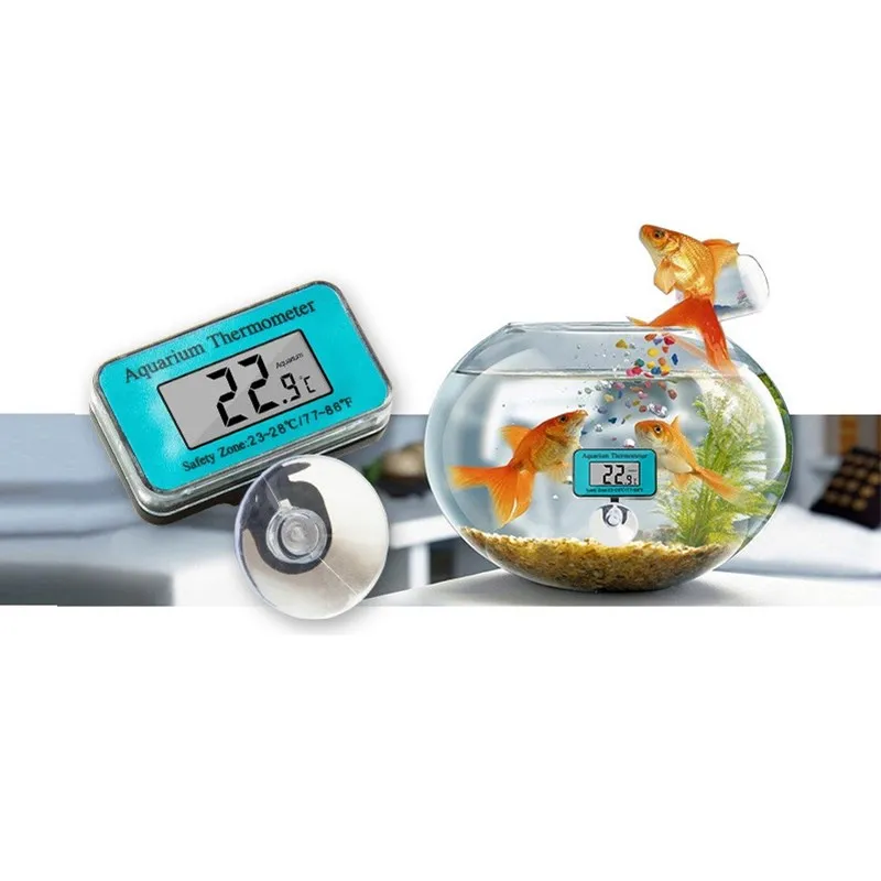 New Aquarium Thermometer Waterproof LCD Digital Fish Tank Submersible Thermometer Meter Temperature Control with Suction Cup