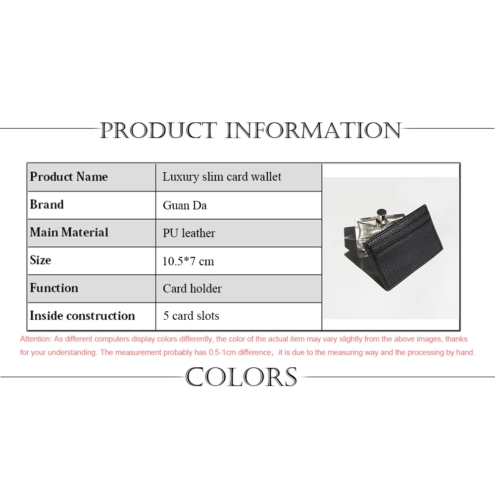 Benutzerdefinierte Name Slim Card Wallet PU Leder Gravierte Initialen Luxus Design Kartentasche Personalisierte Frau Mann Geldbörse Großhandel Geschenk – Detail 2