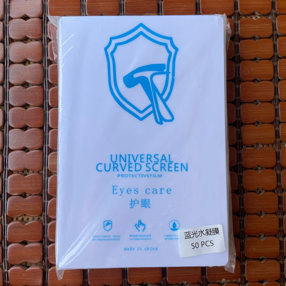 50 Piezas Película de Hidrogel Flexible TPU Mate Privacidad Azul para Máquina de Corte Sunshine 6