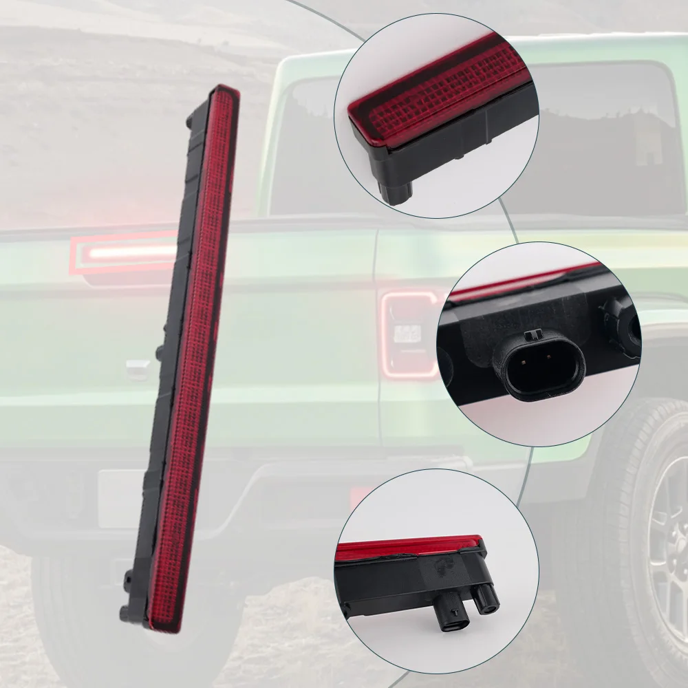 For Jeep Gladiator 2020-2026 Car Rear LED 3rd Third Brake Lamp Center High Mount Stop Light 68338388AC 923-297 68338388AB