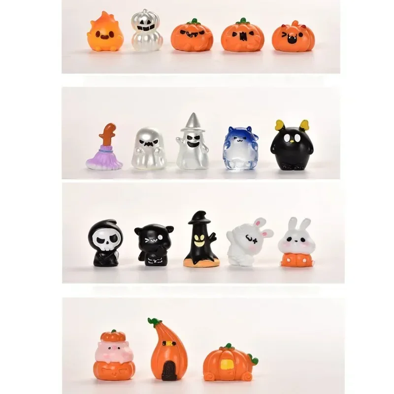 Mini halloweenowe figurki miniaturowe słodkie duch Halloween dyniowe bajkowe miniatury figurki do dekoracji domu DIY rzemiosło żywiczne — zdjęcie 7