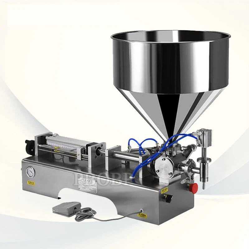 

1- 100ml Pneumatic Filling Machine Cream Food Paste Dispensing Liquid Packaging Equipment Stainless Steel