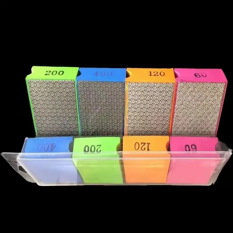 

Алмазная ручная полировальная подушечка 95x55 мм с гальваническим покрытием для полировки и шлифовки каменного стекла, керамической плитки