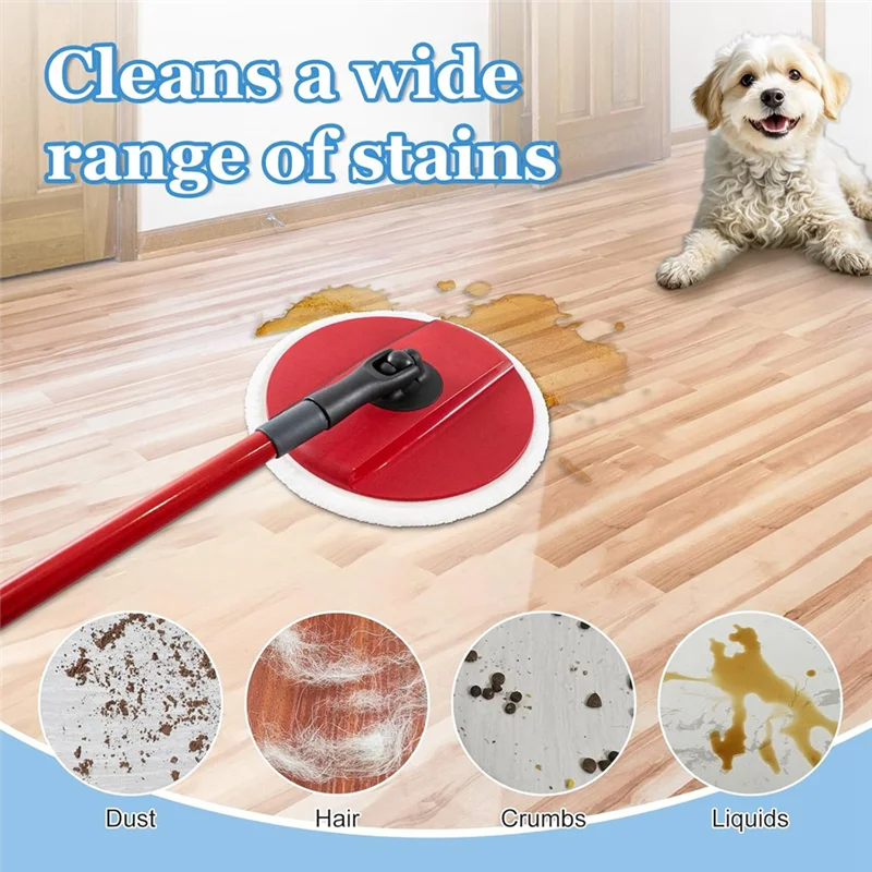 أجهزة الطبخ 6 قطع من عبوات رأس ممسحة الأرضية الحمراء لملحقات الممسحة Vileda Clean Spin، القابلة للغسل وإعادة الاستخدام