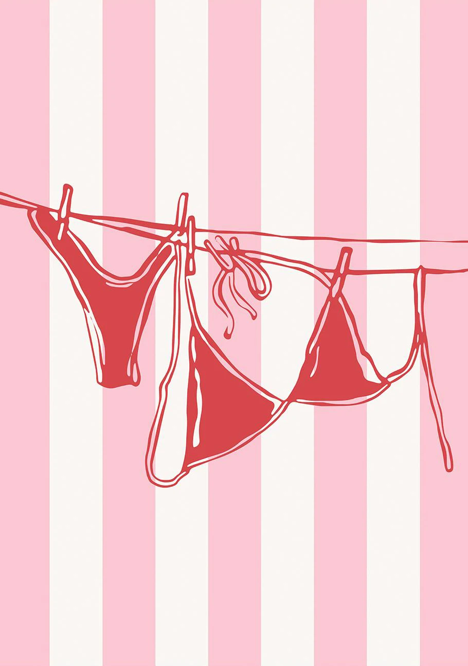 الصدف مقابلني في الشاطئ ملصق الصيف بيكيني الساحلية لا دولتشي فيتا قماش اللوحة العصرية جدار الفن غرفة ديكور المنزل