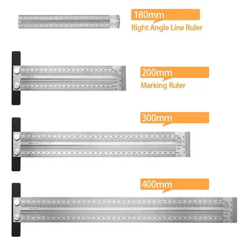 Stainless Steel High Precision T Type Hole Ruler Woodworking Scribing Line Gauge for DIY Enthusiast Carpentry Hobby Works view 6