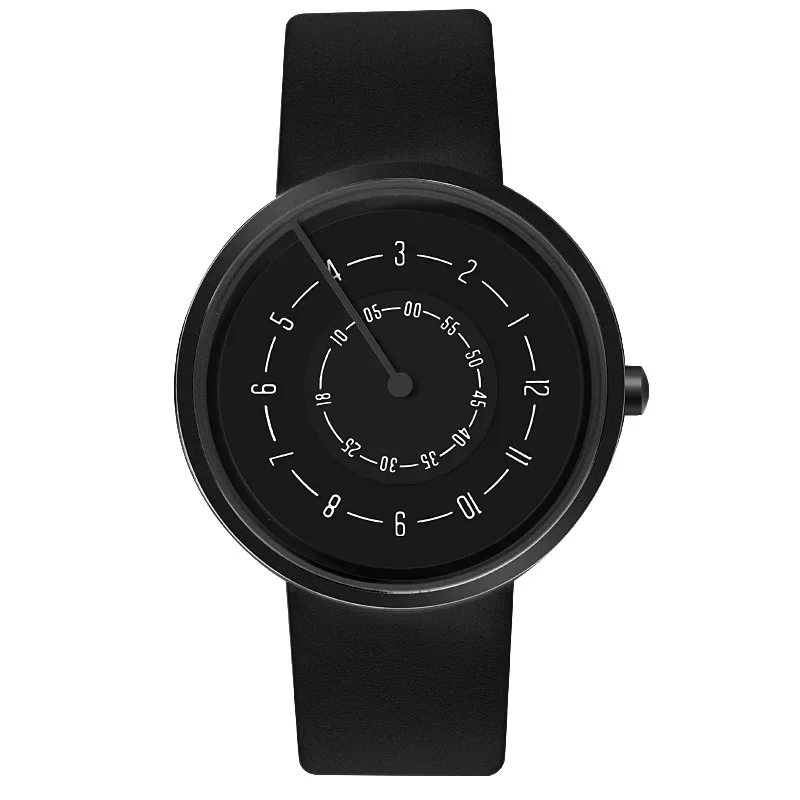 Reloj de pulsera de cuarzo con correa de cuero para Hombre, cronógrafo creativo, sencillo, a la moda, Paidu, 2020