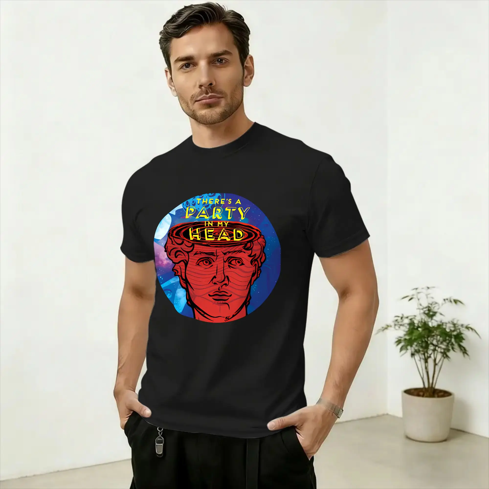 Solitude is Bliss Tame Impala T Shirt Men Pure Cotton Funny T-Shirt Crew Neck  Tees Short Sleeve Clothing Big Size