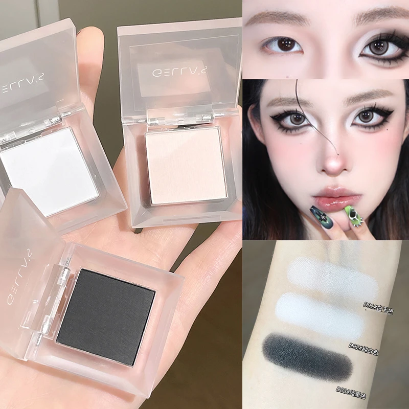 Matte White Face Highlighter Makeup Illuminator 3D Nose Shading Contour Palette Eye Head Lying Silkworm Highgloss Makeup Product