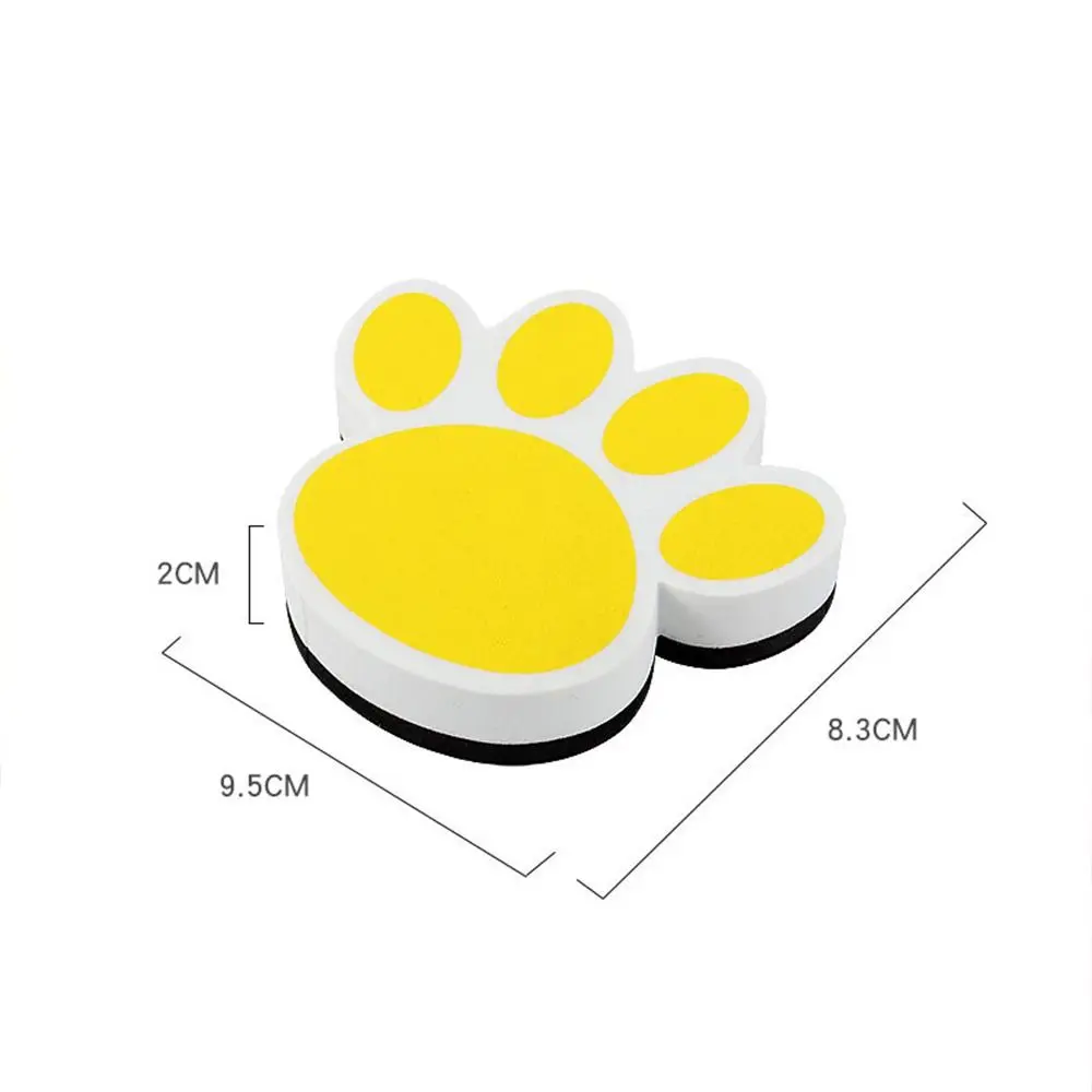 Paw Shape White Board Cleaner, Professor Palestrante, Acessórios de Escritório do Professor, Material Escolar, Borrachas Magnéticas Whiteboard