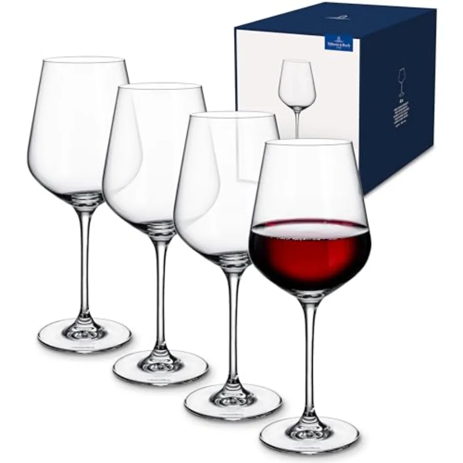 

La Divina Collection Glass, Set of 4, Crystal Glass, 15.75 oz Capacity, Clear