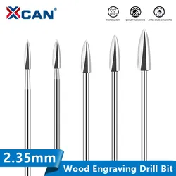 XCAN 목재 조각 드릴 비트 조각 비트, 2.35mm 생크 그라인더 버, 3 플루트 2.35-6mm 카바이드 밀링 커터 수공구