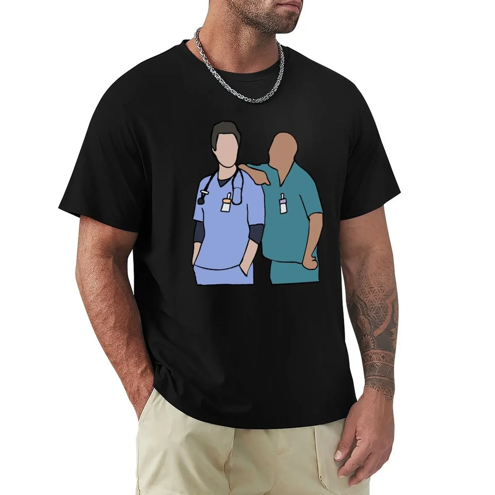 JD and Turk Scrubs Essential T-Shirt blue archive baggy shirts t shirts for men pack