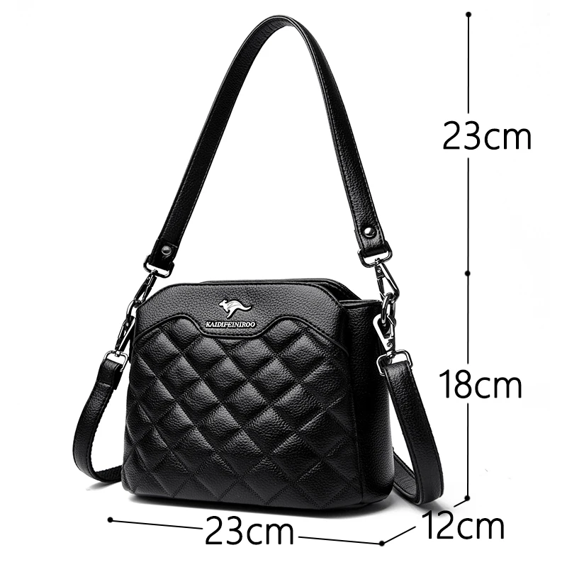 Bolsa de couro crossbody para mulheres, alta qualidade, bolsas de ombro, bolsa feminina de luxo, moda