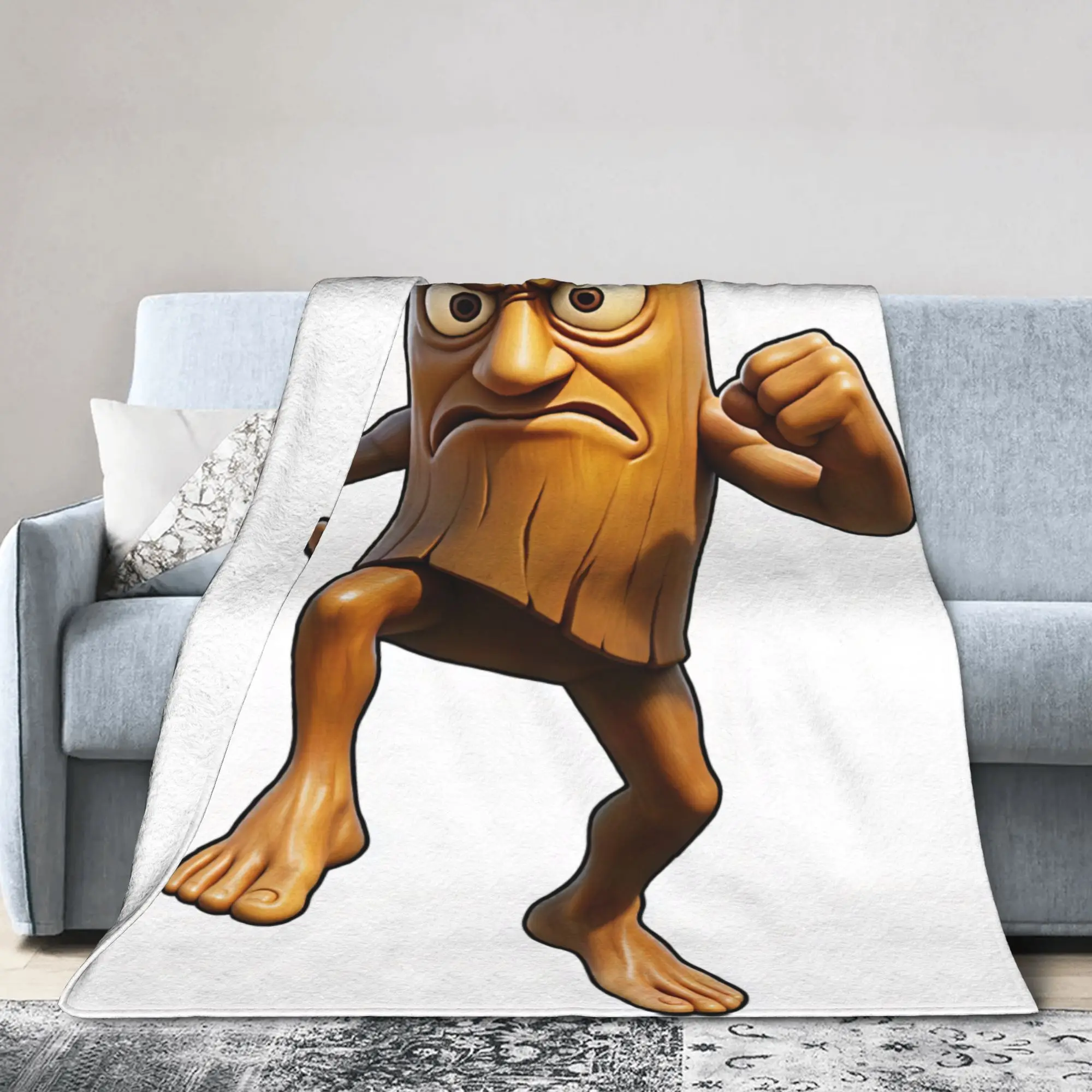 Tung Angry Wooden Fighter Blankets Quality Cozy  Throw Blanket Autumn Travel Car Home Decor Funny Bedspread
