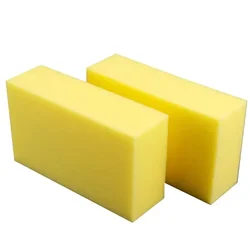 2Pcs 노란색 세차 왁스 스퀘어 스폰지 엑스트라 소프트 대형 세척 셀룰로오스 슈퍼 흡수성 다용도 청소 도구