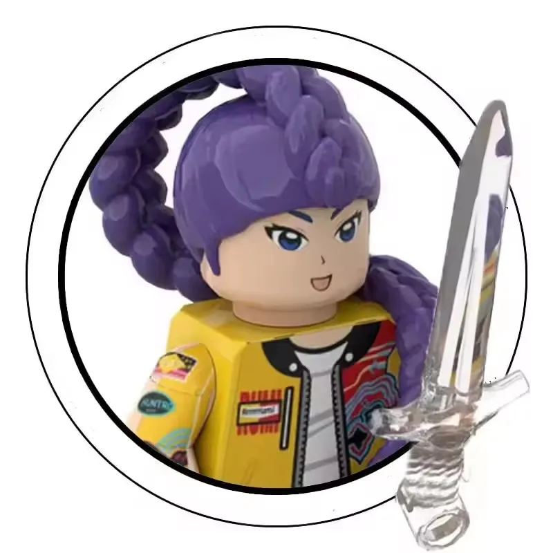 KPOP chasseurs de démons poupée de dessin animé blocs de construction Kawaii Mini figurine tête assemblage jouets jouets éducatifs pour enfants cadeau ﻿