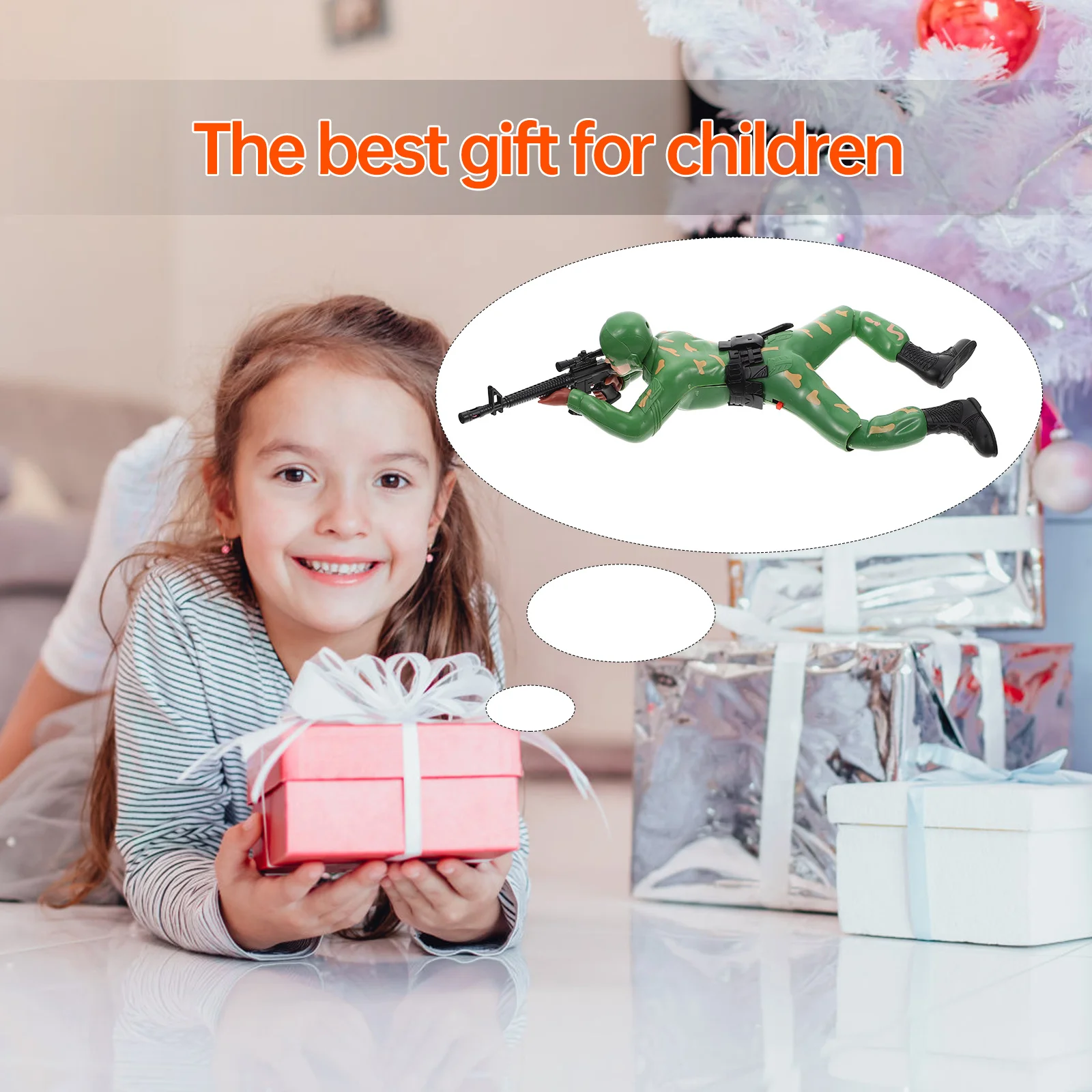 Soldatino Elettrico Realistico per Bambini con Suoni, Luci e Movimenti, Giocattolo Interattivo Educativo e Divertente per Ragazzi e Ragazze