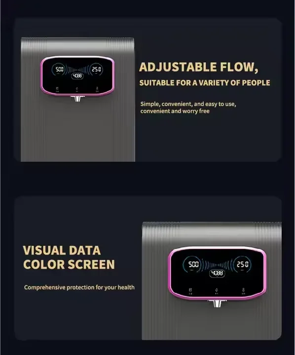 hot sales Aluminum Alloy Shell High-grade Intelligent Touch Panel Dirty Or Hot Star Gray Hydrogen Rich Water Machine